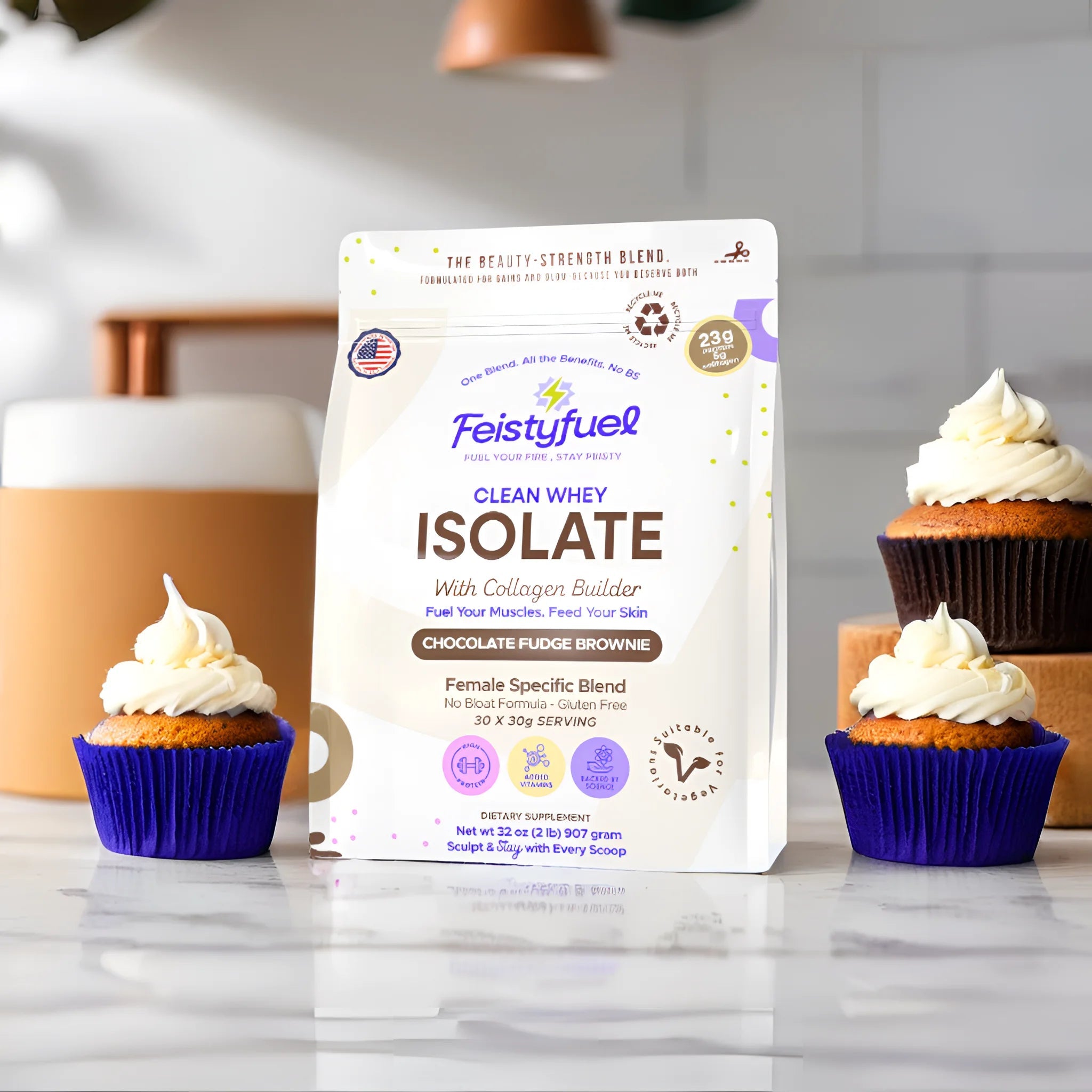 Chocolate Fudge Brownie Isolate - Feisty Fuel