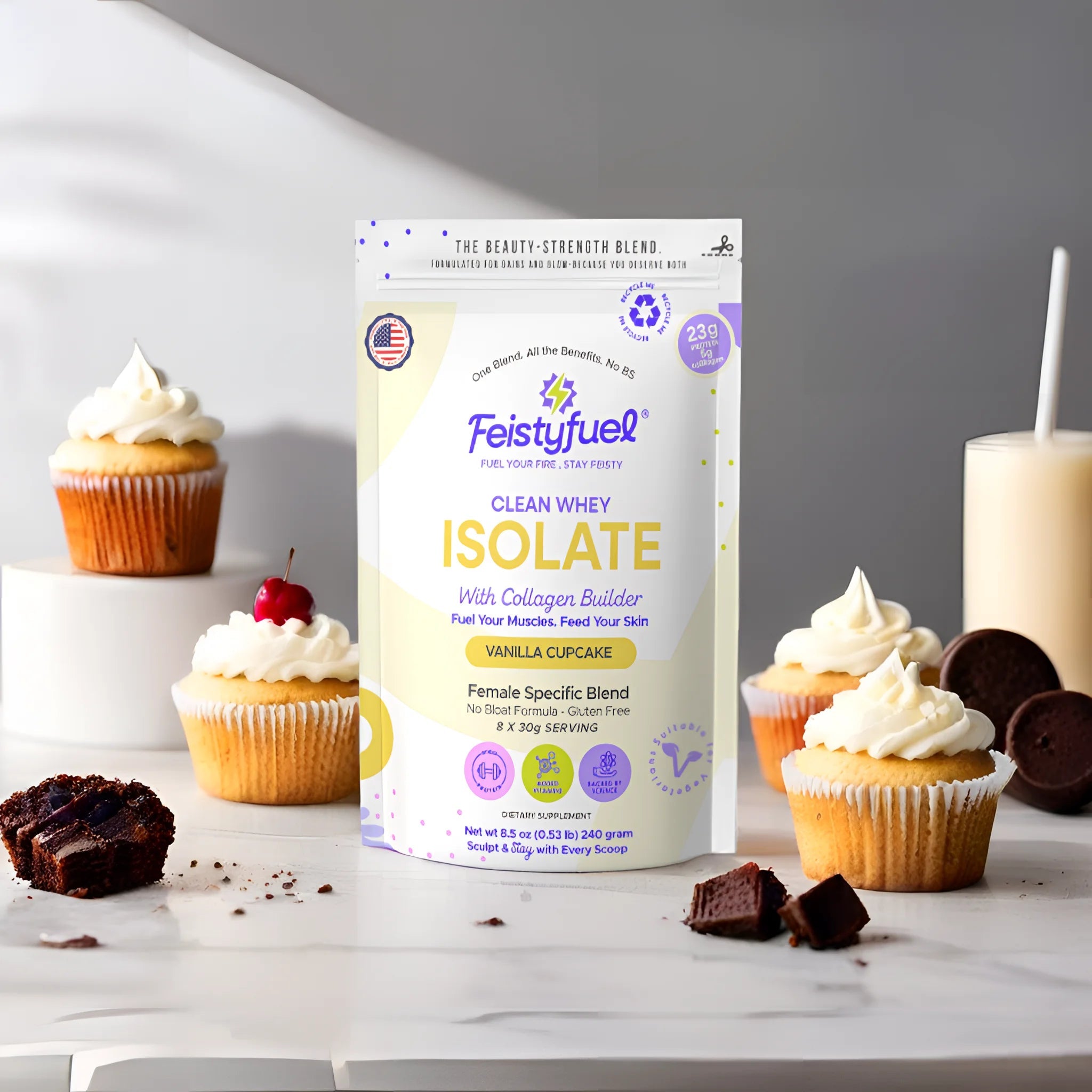 Vanilla Cupcake Isolate - Feisty Fuel