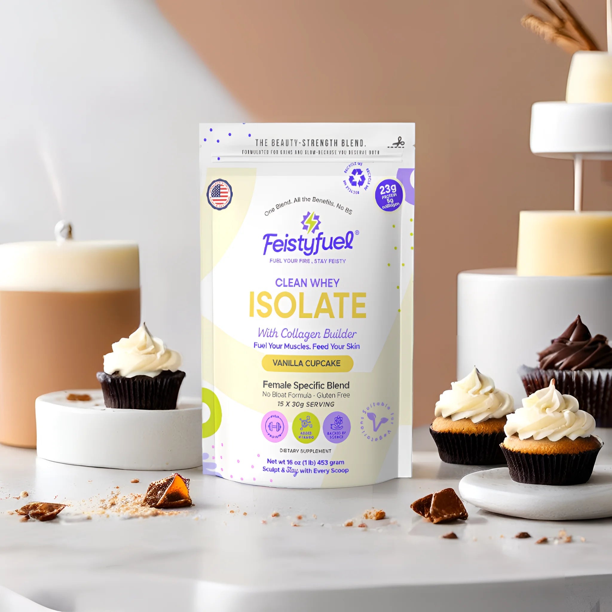 Vanilla Cupcake Isolate - Feisty Fuel