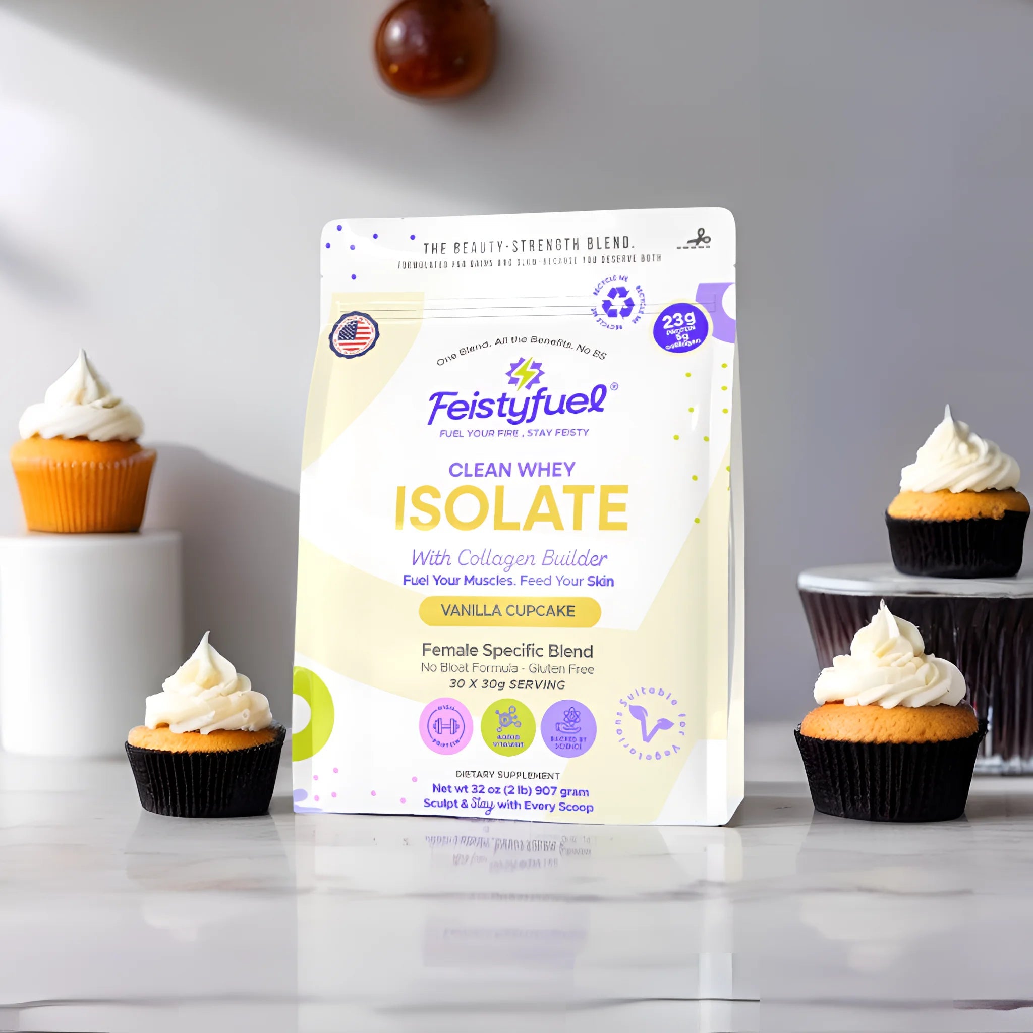 Vanilla Cupcake Isolate - Feisty Fuel