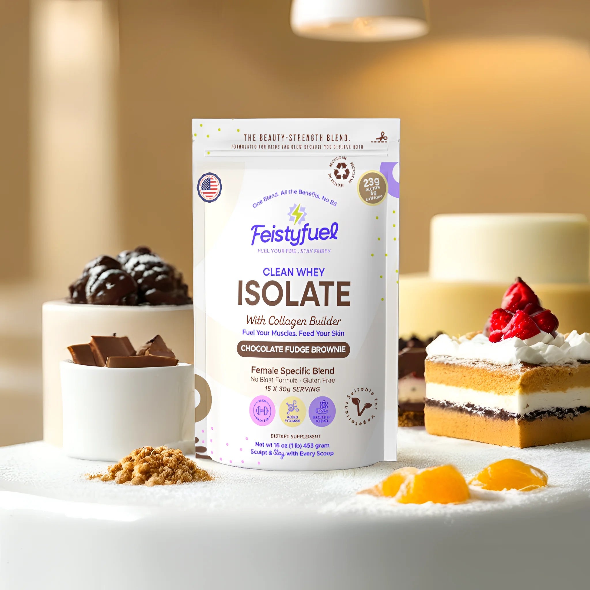 Chocolate Fudge Brownie Isolate - Feisty Fuel