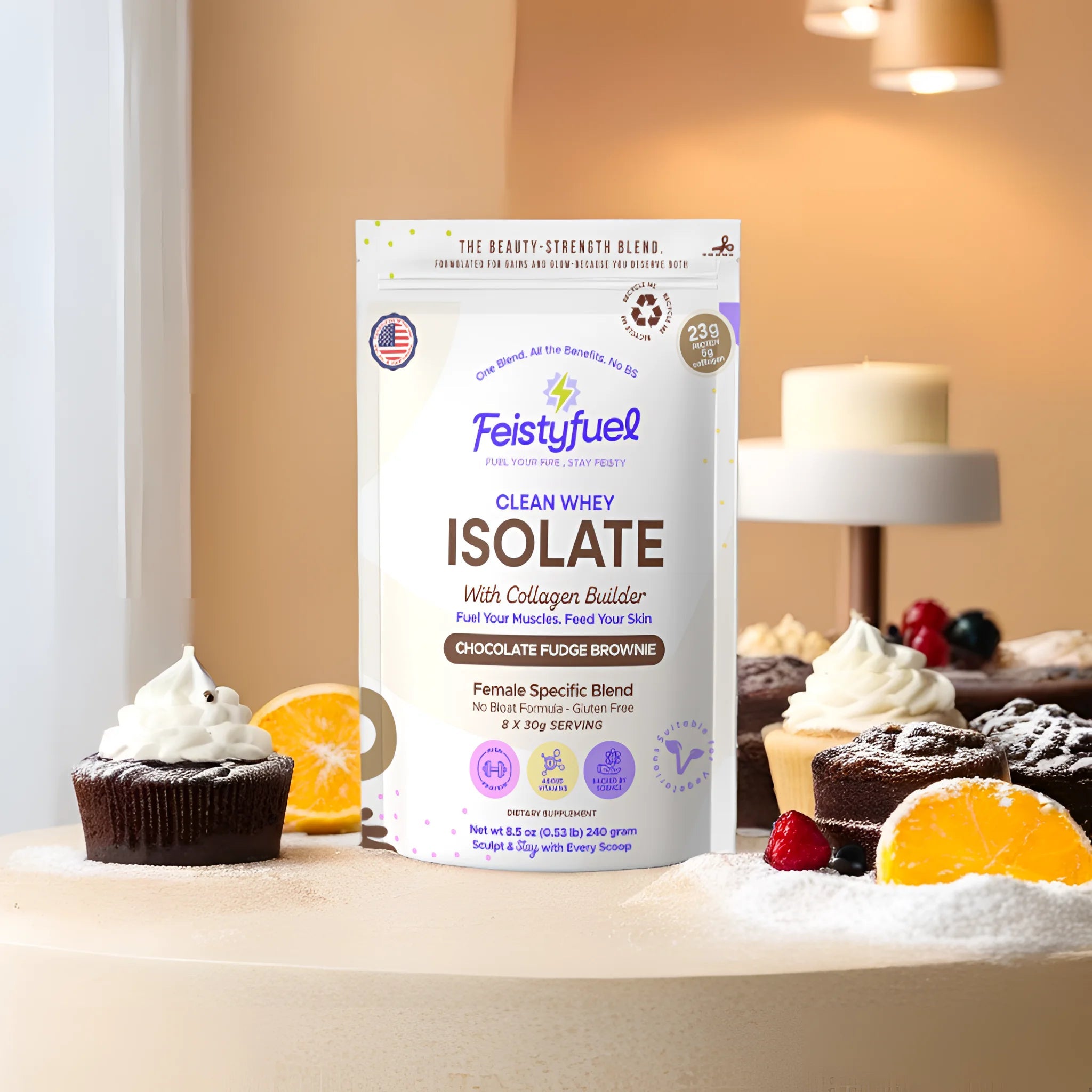 Chocolate Fudge Brownie Isolate - Feisty Fuel
